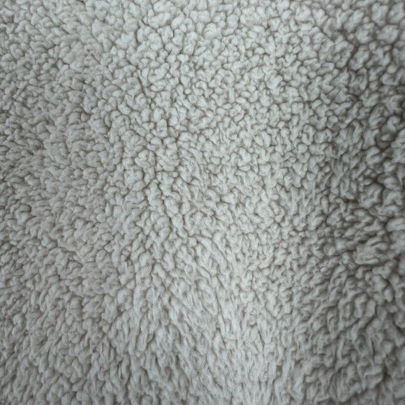 Uniqlo Fleece Sherpa Jacket Womens Medium Cream High Neck Full Zip Front Cozy M - Picture 8 of 13